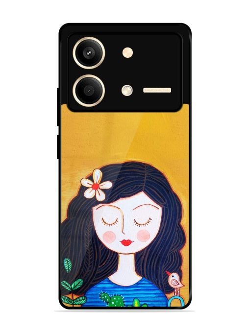 Girl Illustration Glossy Soft Edge Case for Poco X6 Neo (5G) Chachhi