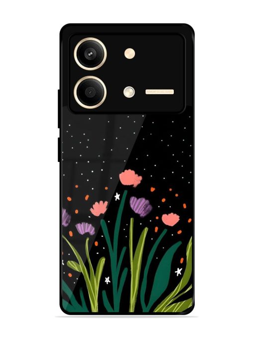 Midnight Bloom Glossy Soft Edge Case for Poco X6 Neo (5G) Chachhi