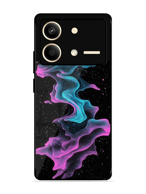 Cosmic Currents Glossy Soft Edge Case for Poco X6 Neo (5G)