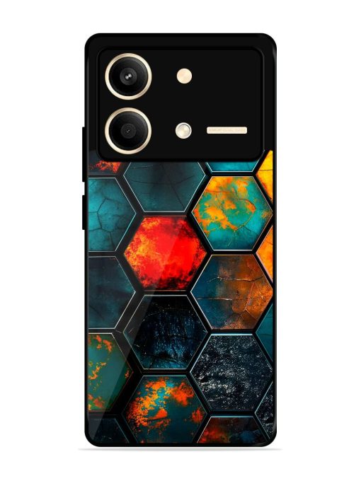 Hexagon Hive Glossy Soft Edge Case for Poco X6 Neo (5G) Chachhi