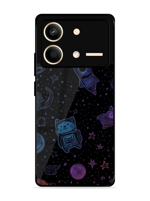 Cosmic Cat Chaos Glossy Soft Edge Case for Poco X6 Neo (5G) Chachhi