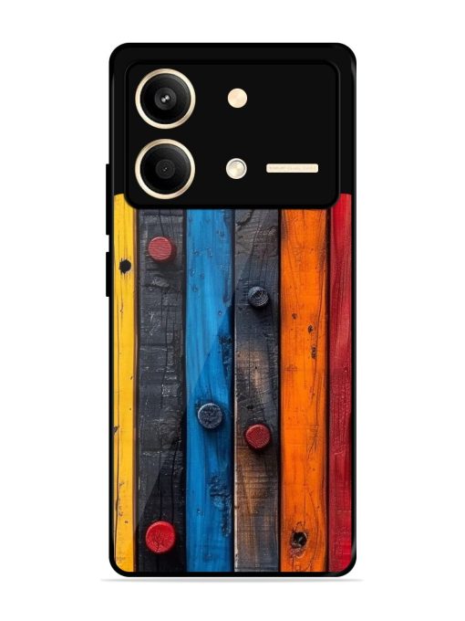 Rainbow Plank Glossy Soft Edge Case for Poco X6 Neo (5G) Chachhi