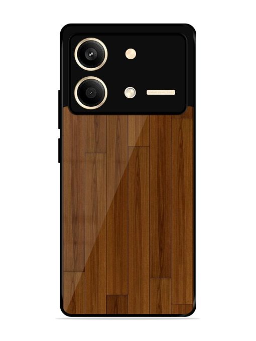 Warm Woodgrain Glossy Soft Edge Case for Poco X6 Neo (5G) Chachhi