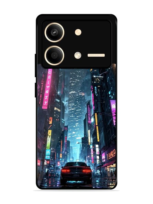 Neon Nightscape Glossy Soft Edge Case for Poco X6 Neo (5G) Chachhi