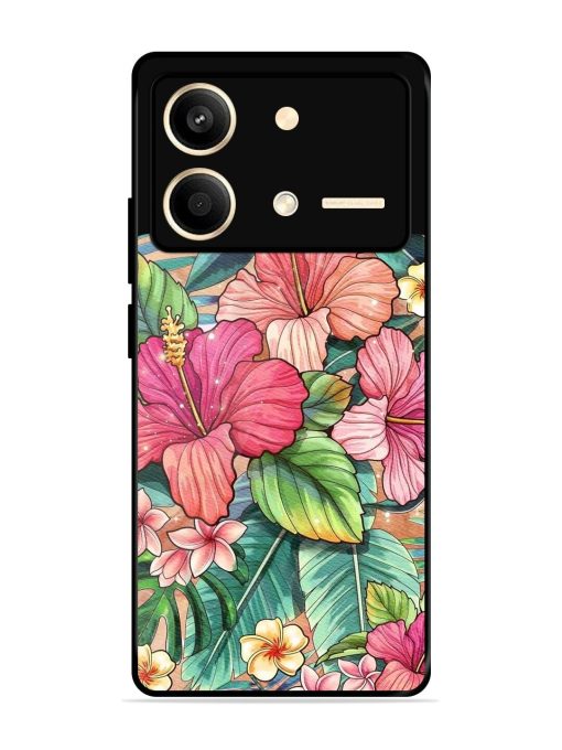 Tropical Tapestry Glossy Soft Edge Case for Poco X6 Neo (5G) Chachhi