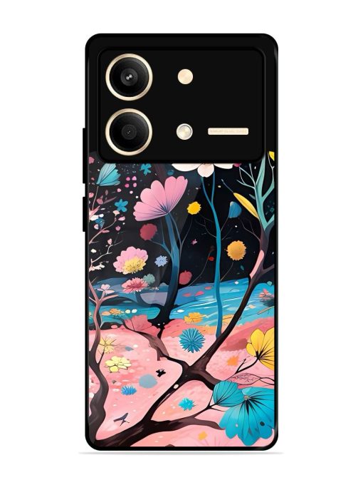 Cosmic Bloom Glossy Soft Edge Case for Poco X6 Neo (5G) Chachhi