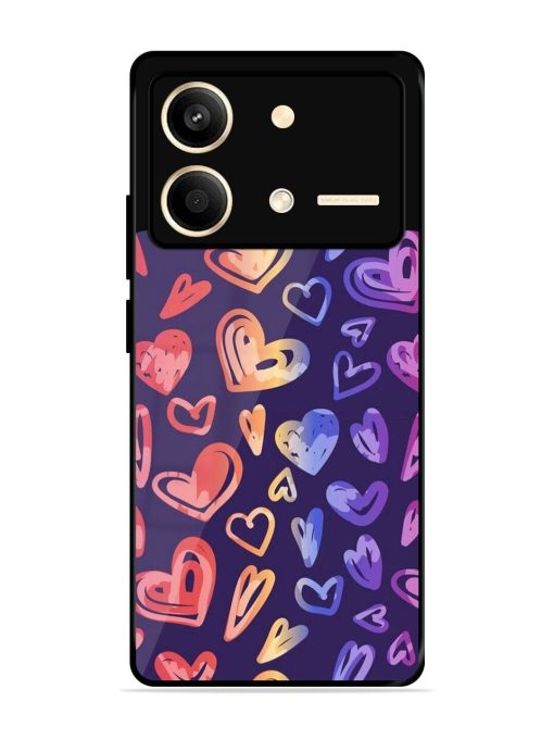 Rainbow Hearts Glossy Soft Edge Case for Poco X6 Neo (5G)