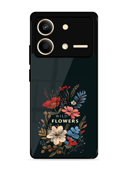 Dark Floral Glossy Soft Edge Case for Poco X6 Neo (5G) Chachhi