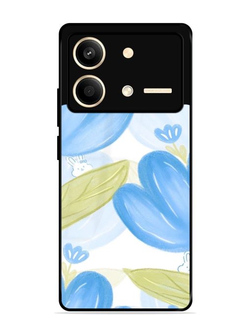 Bunny'S Blue Garden Glossy Soft Edge Case for Poco X6 Neo (5G) Chachhi