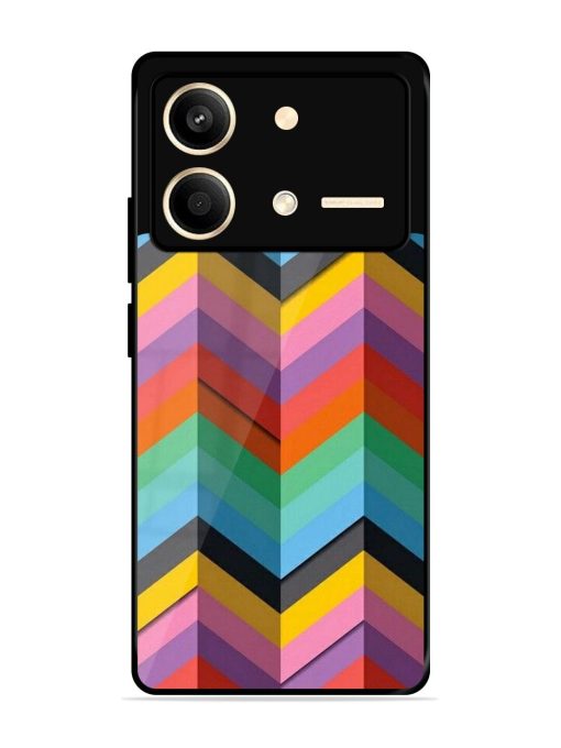 Colorful Zigzag Glossy Soft Edge Case for Poco X6 Neo (5G) Chachhi