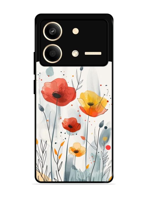 Poppy Fields Glossy Soft Edge Case for Poco X6 Neo (5G) Chachhi