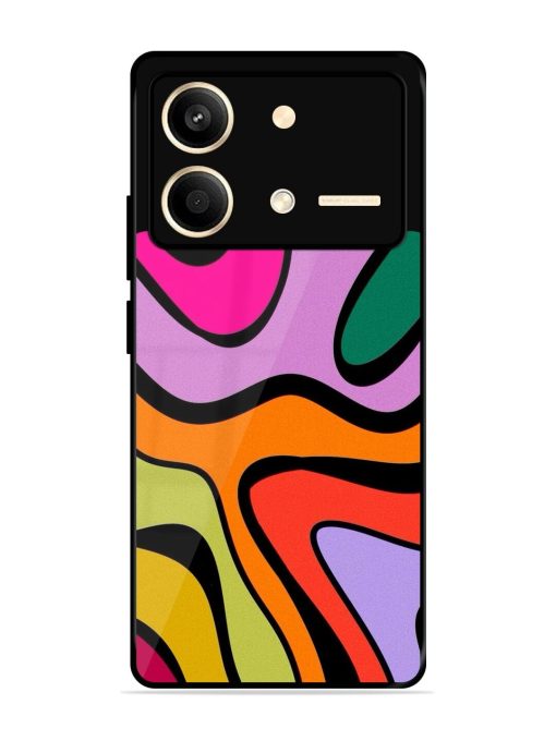 Groovy Swirls Glossy Soft Edge Case for Poco X6 Neo (5G) Chachhi