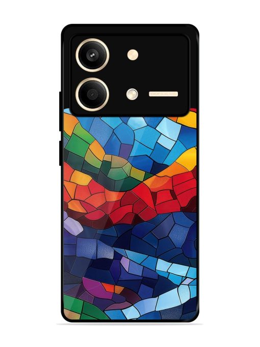 Mosaic Sunset Glossy Soft Edge Case for Poco X6 Neo (5G) Chachhi