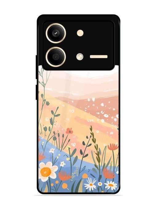 Golden Hour Blooms Glossy Soft Edge Case for Poco X6 Neo (5G) Chachhi