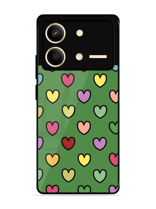 Rainbow Heart Parade Glossy Soft Edge Case for Poco X6 Neo (5G) Chachhi