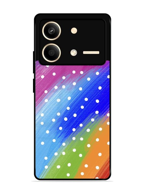 Rainbow Polka Dot Dream Glossy Soft Edge Case for Poco X6 Neo (5G) Chachhi