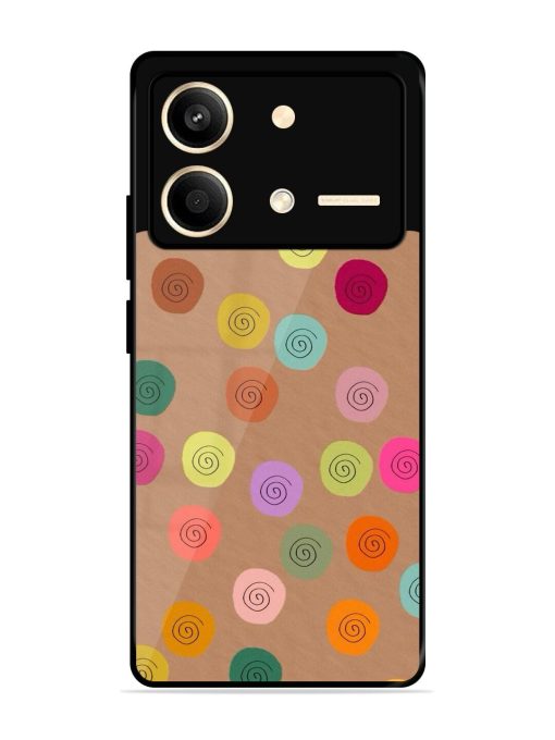 Swirly Dots On Kraft Glossy Soft Edge Case for Poco X6 Neo (5G) Chachhi