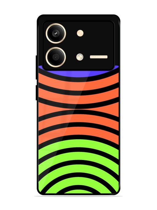 Psychedelic Stripe Symphony Glossy Soft Edge Case for Poco X6 Neo (5G) Chachhi