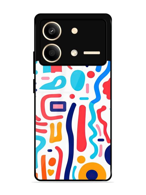 Whimsical Doodle Chaos Glossy Soft Edge Case for Poco X6 Neo (5G) Chachhi