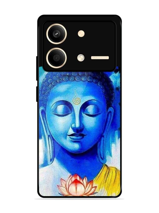 Serene Buddha With Lotus Glossy Soft Edge Case for Poco X6 Neo (5G) Chachhi