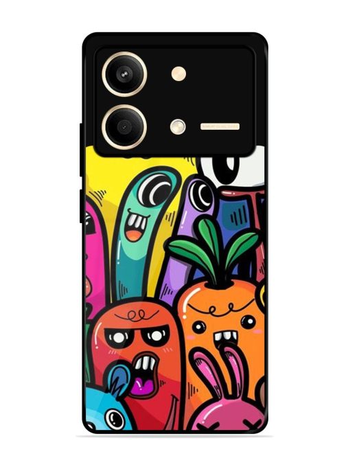 Whimsical Doodle Chaos Glossy Soft Edge Case for Poco X6 Neo (5G) Chachhi