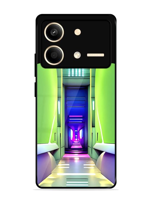 Neon Corridor Glossy Soft Edge Case for Poco X6 Neo (5G) Chachhi