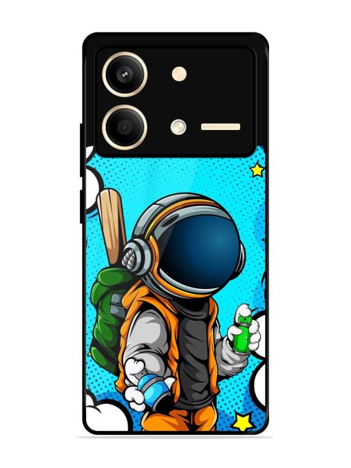 Space Graffiti Artist Glossy Soft Edge Case for Poco X6 Neo (5G)