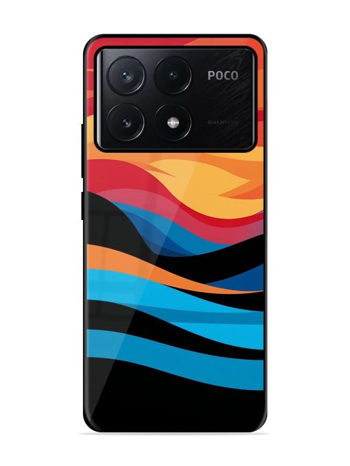 Blazing Currents Glossy Soft Edge Case for Poco X6 Pro (5G)