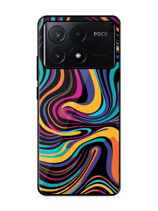 Psychedelic Swirl Glossy Soft Edge Case for Poco X6 Pro (5G)