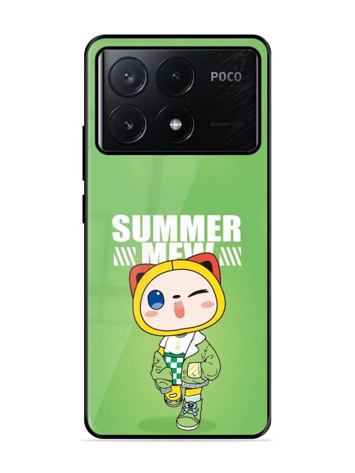 Purrfect Summer Glossy Soft Edge Case for Poco X6 Pro (5G)