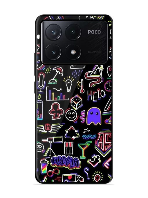 Neon Doodle Glossy Soft Edge Case for Poco X6 Pro (5G)