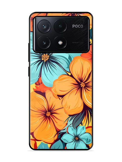 Tropical Bloom Glossy Soft Edge Case for Poco X6 Pro (5G)