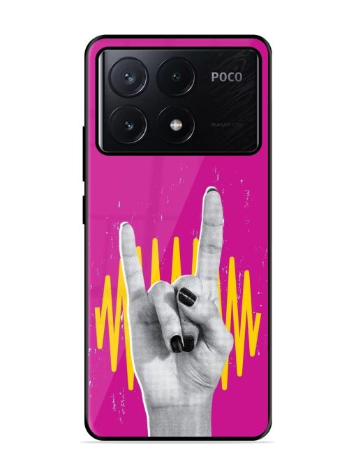 Rock Hand Glossy Soft Edge Case for Poco X6 Pro (5G)