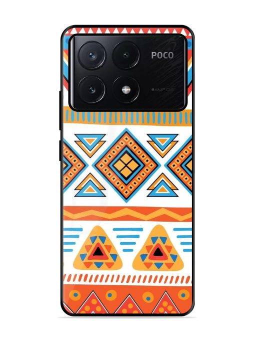 Vibrant Tribal Pattern Glossy Soft Edge Case for Poco X6 Pro (5G)