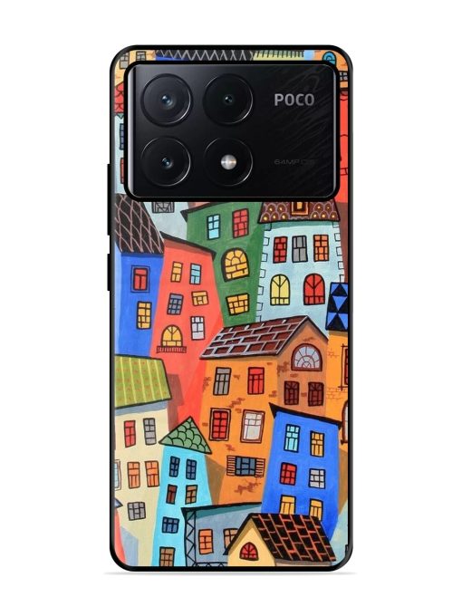 Rainbow House Glossy Soft Edge Case for Poco X6 Pro (5G)