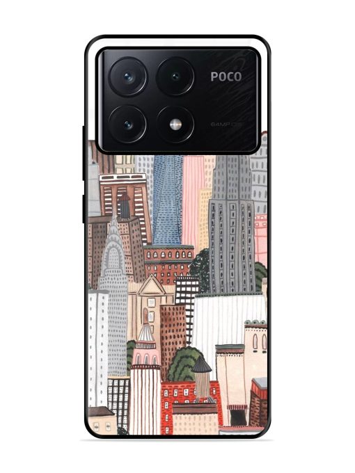 Cityscape Dreams Glossy Soft Edge Case for Poco X6 Pro (5G)