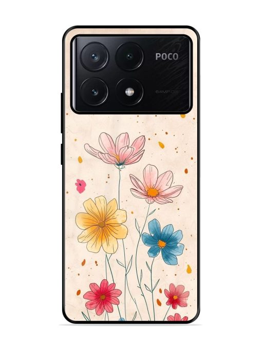 Delicate Bloom Glossy Soft Edge Case for Poco X6 Pro (5G)