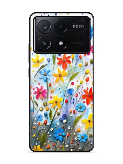 Vibrant Floral Glossy Soft Edge Case for Poco X6 Pro (5G)