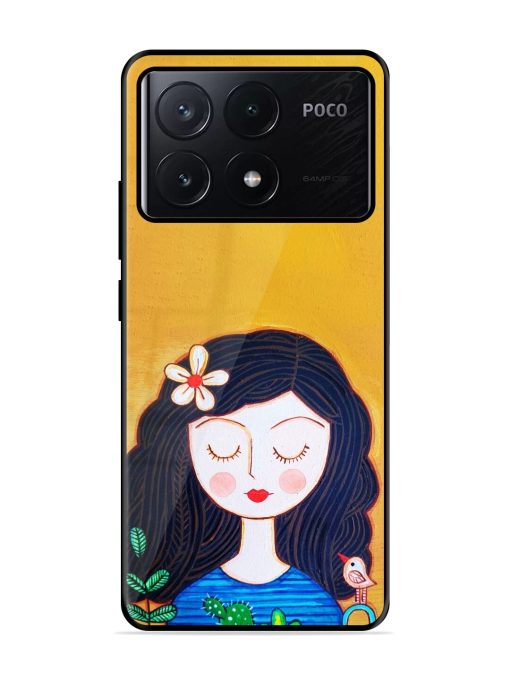 Girl Illustration Glossy Soft Edge Case for Poco X6 Pro (5G)