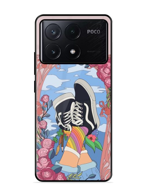 Floral Fantasy Glossy Soft Edge Case for Poco X6 Pro (5G)