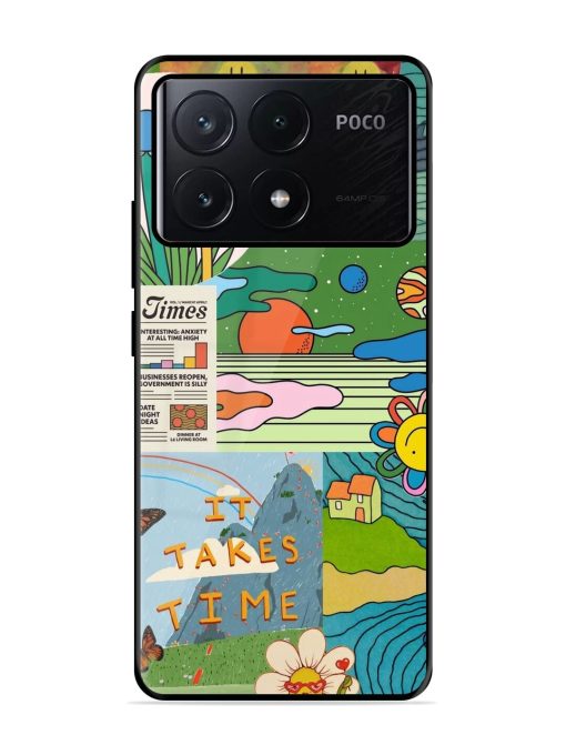 Groovy Vibes Glossy Soft Edge Case for Poco X6 Pro (5G)