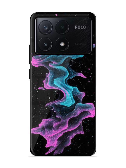 Cosmic Currents Glossy Soft Edge Case for Poco X6 Pro (5G)