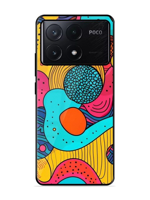 Psychedelic Patterns Glossy Soft Edge Case for Poco X6 Pro (5G)