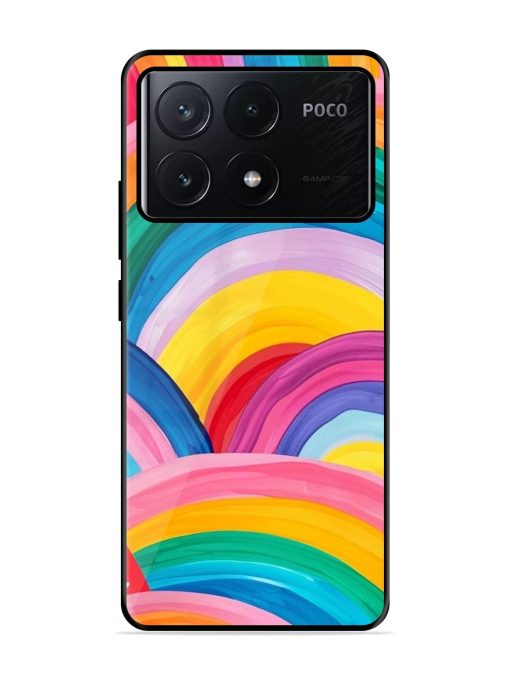 Rainbow Symphony Glossy Soft Edge Case for Poco X6 Pro (5G)