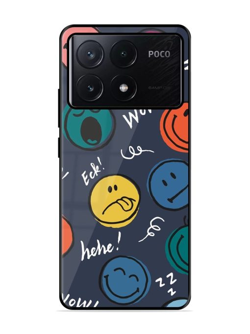 Emoticon Parade Glossy Soft Edge Case for Poco X6 Pro (5G)