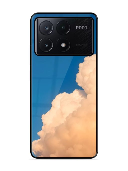 Golden Cloudscape Glossy Soft Edge Case for Poco X6 Pro (5G)