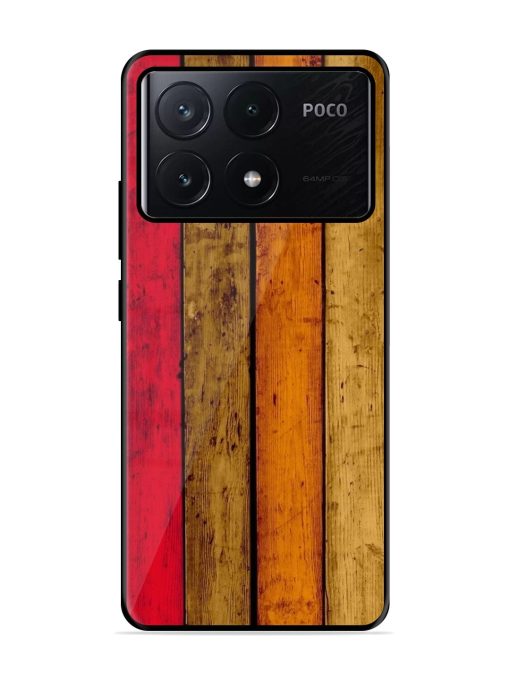 Colorful Woodgrain Glossy Soft Edge Case for Poco X6 Pro (5G)