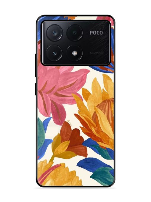 Blooming Tapestry Glossy Soft Edge Case for Poco X6 Pro (5G)