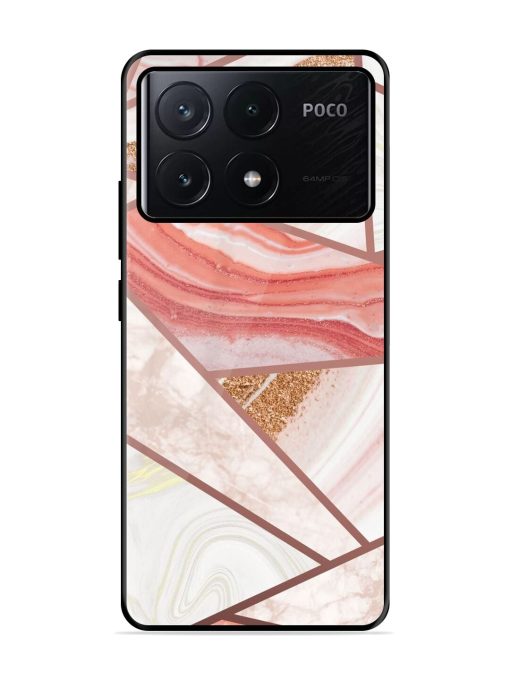 Rosy Mosaic Glossy Soft Edge Case for Poco X6 Pro (5G)