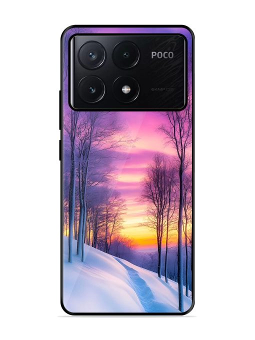 Winter'S Purple Haze Glossy Soft Edge Case for Poco X6 Pro (5G)